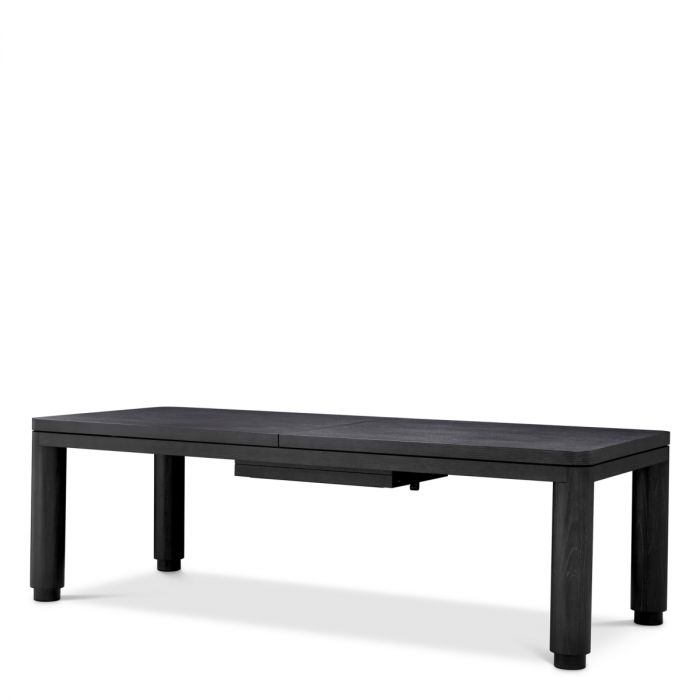 Extendable Dining Table Atelier S charcoal grey oak veneer