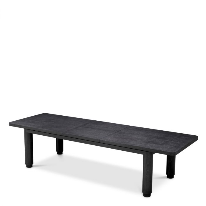 Extendable Dining Table Atelier S charcoal grey oak veneer