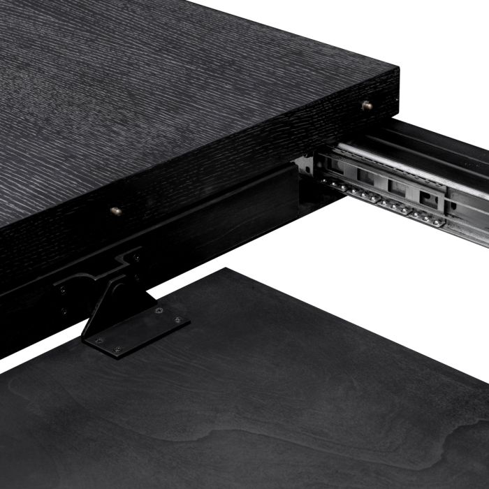 Extendable Dining Table Atelier S charcoal grey oak veneer