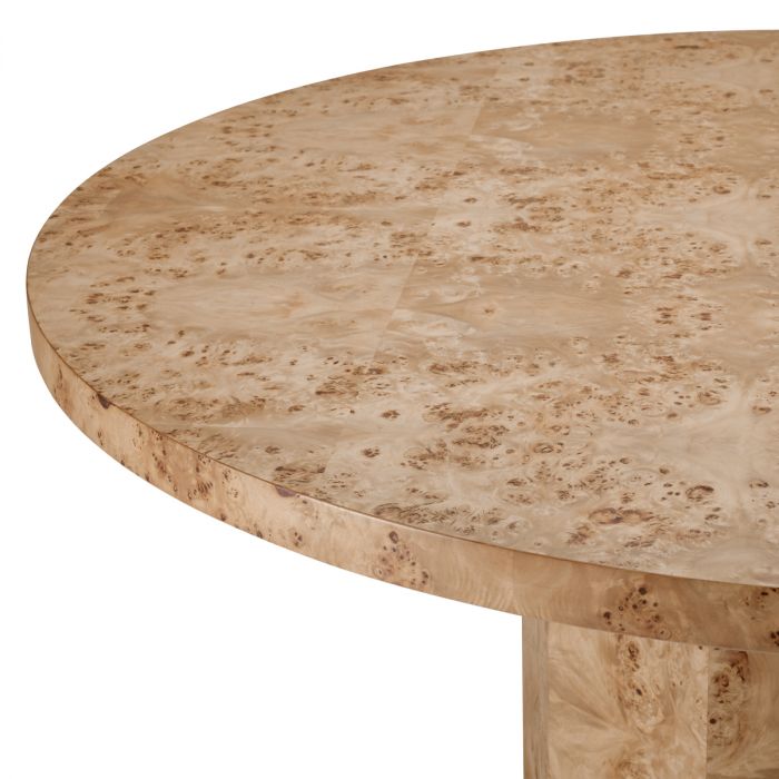 Dining Table Kingsgrove light brown mappa burl wood veneer