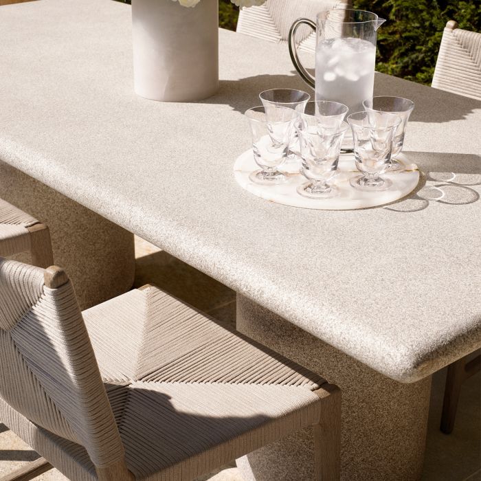 Outdoor Dining Table Cloverdale grey stone texture