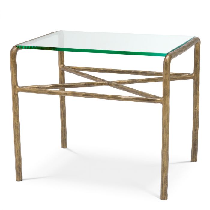 Side Table Xandria vintage brass finish