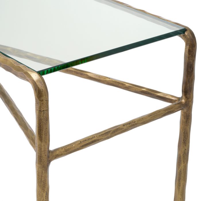 Console Table Xandria vintage brass finish