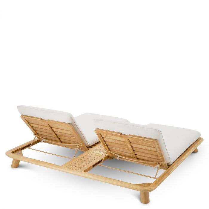 Outdoor Daybed Weston Double natural teak viola sand