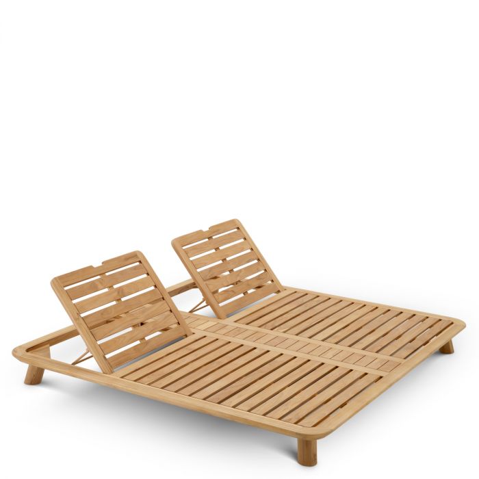 Outdoor Daybed Weston Double natural teak viola sand
