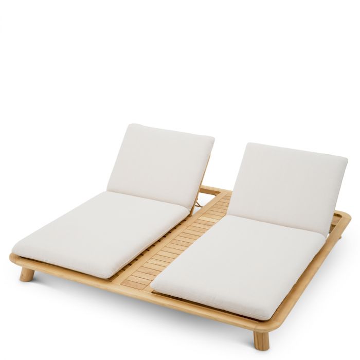 Outdoor Daybed Weston Double natural teak viola sand
