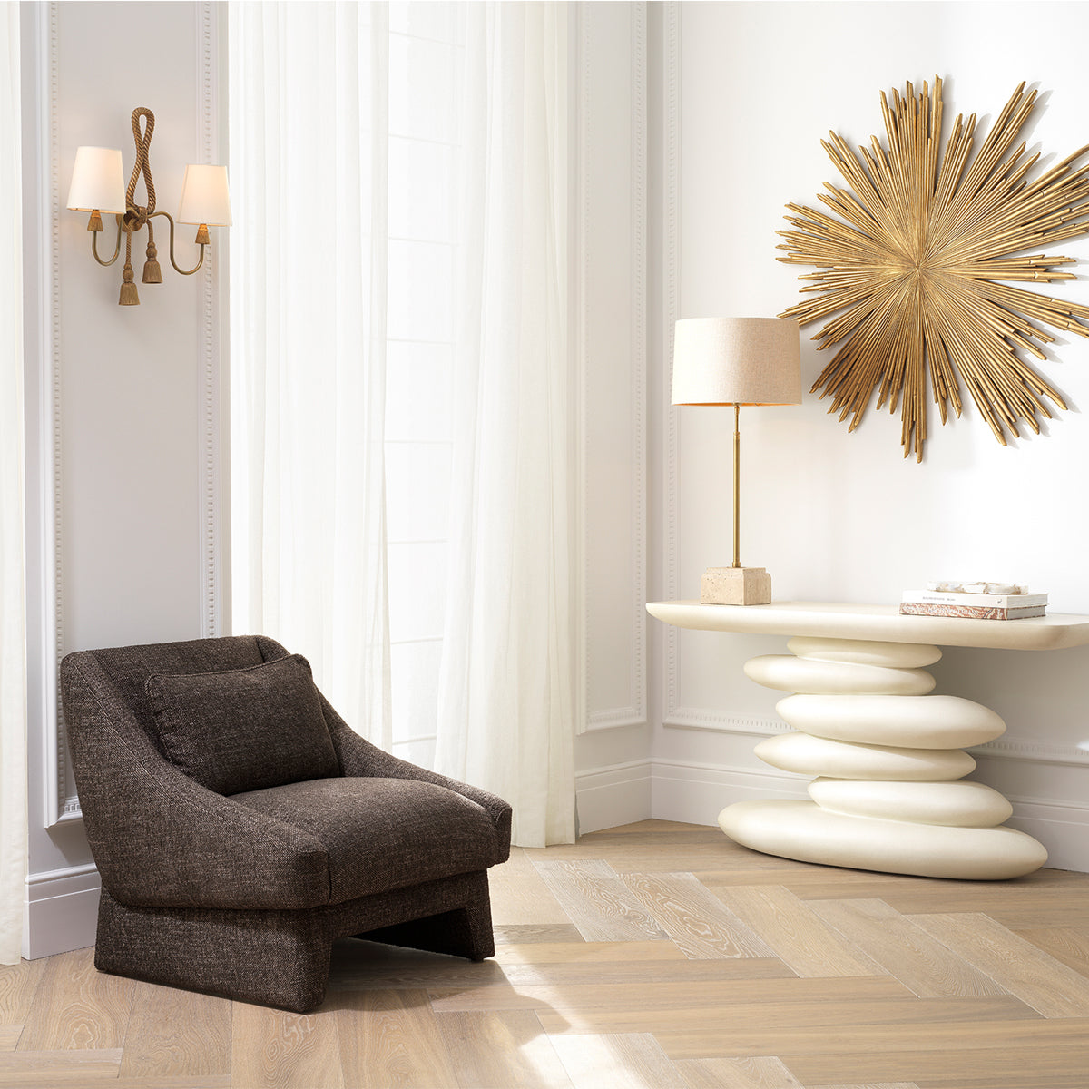 Brown Rectangular Cushion Renato | Eichholtzmh.com