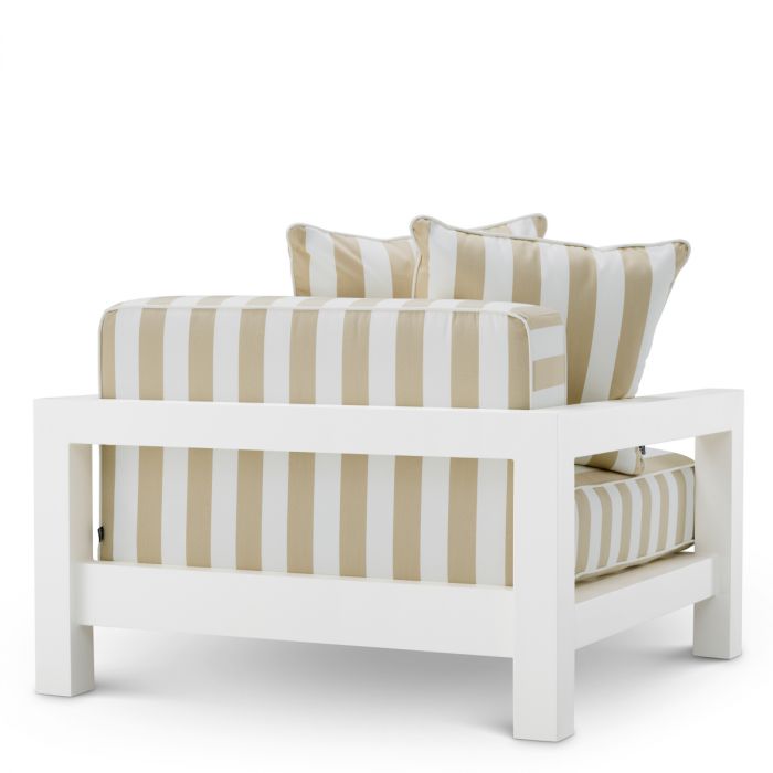 Outdoor Chair Cap-Antibes matte white florent beige