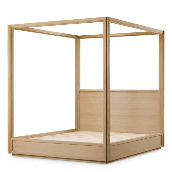 Canopy Bed Tribeca natural oak veneer King size