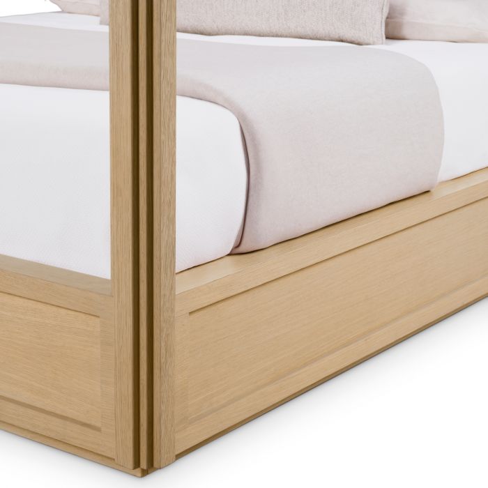 Canopy Bed Tribeca natural oak veneer King size