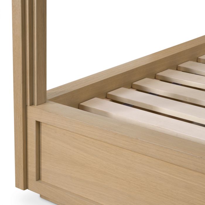 Canopy Bed Tribeca natural oak veneer King size