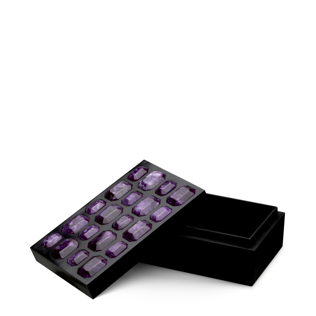 Black Faux Amethyst Box Lucida | Eichholtzmh.com