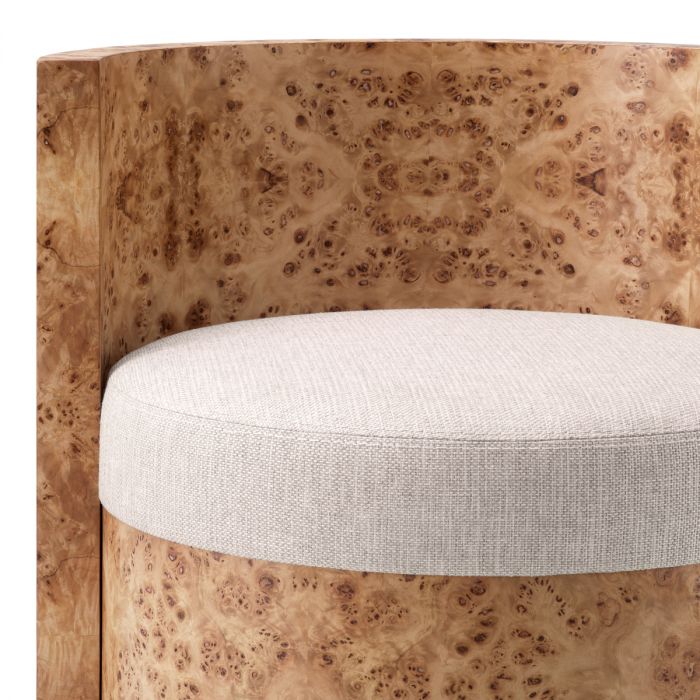 Chair Arcadia light brown mappa burl veneer loki natural