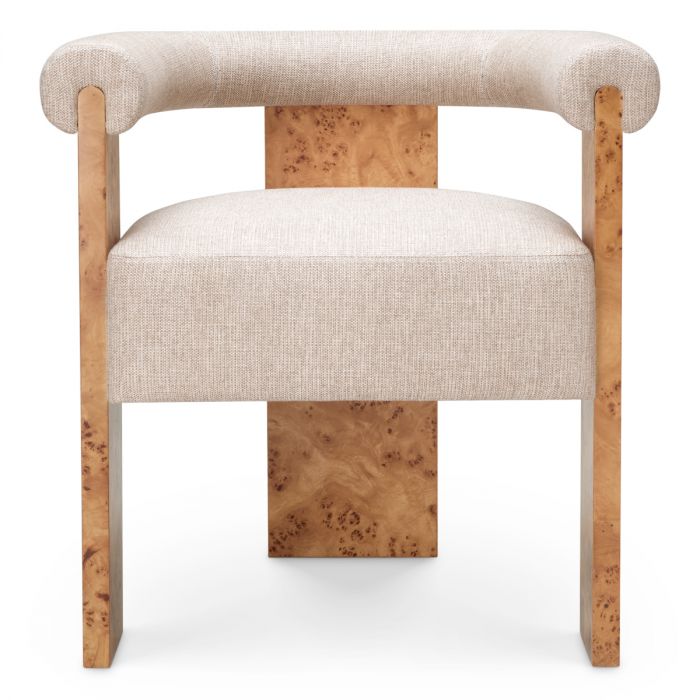 Dining Chair Percy light brown mappa burl veneer loki natural