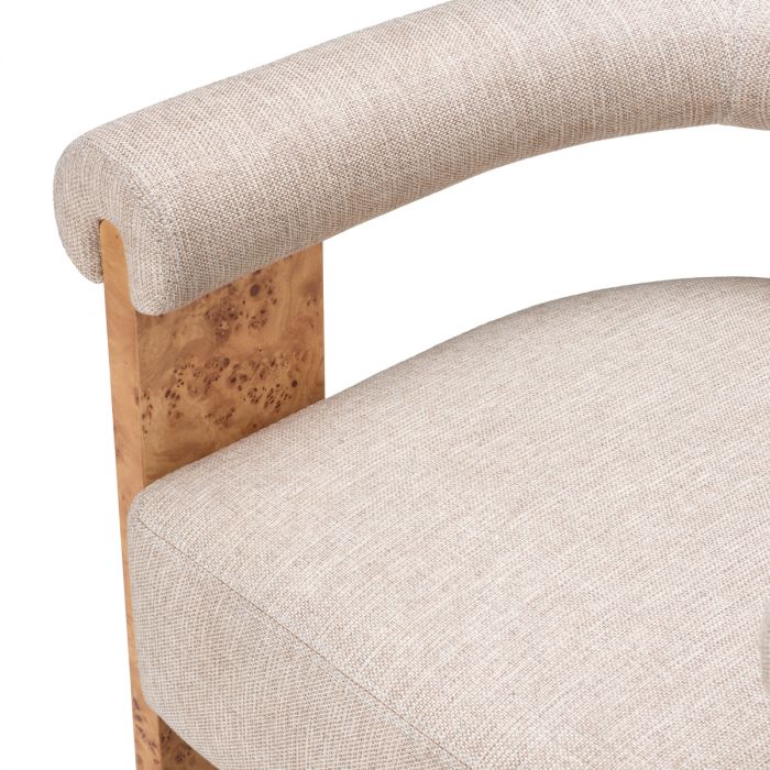 Dining Chair Percy light brown mappa burl veneer loki natural