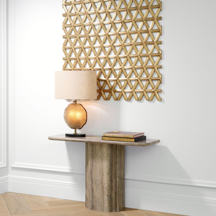 Console Table Norrington silver travertine