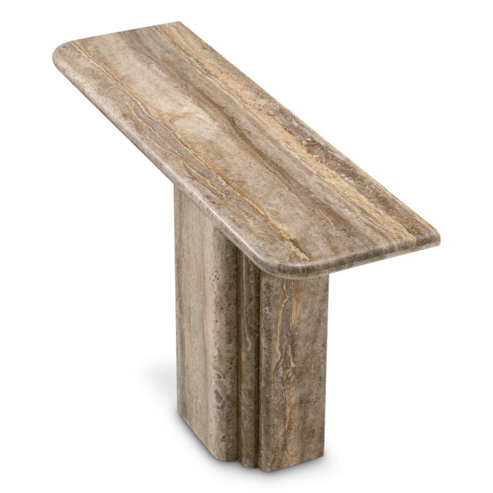 Console Table Norrington silver travertine