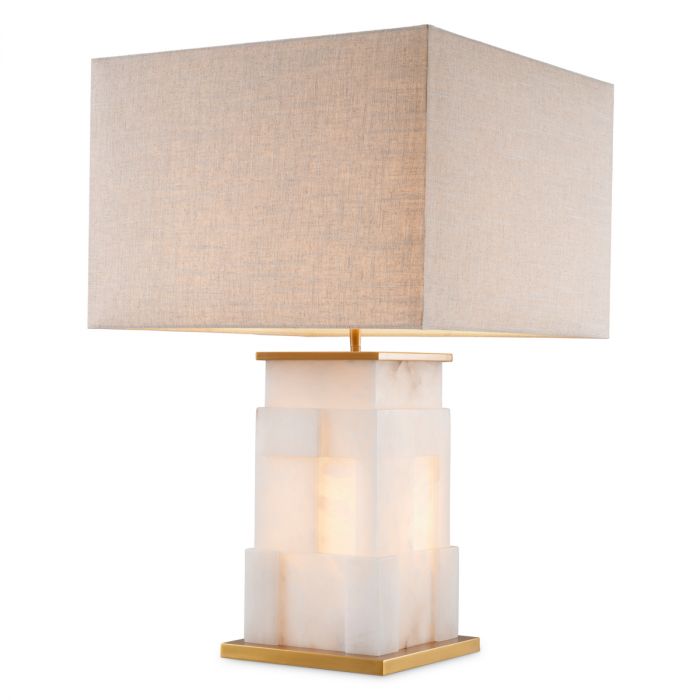 Table Lamp Fabiano alabaster incl shade