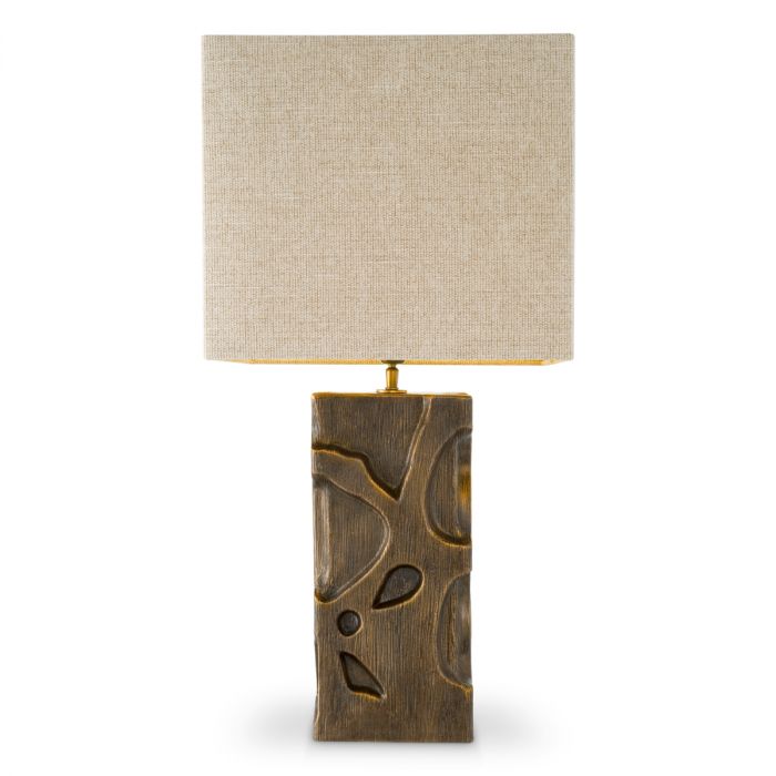 Table Lamp Enzo vintage brass finish incl shade