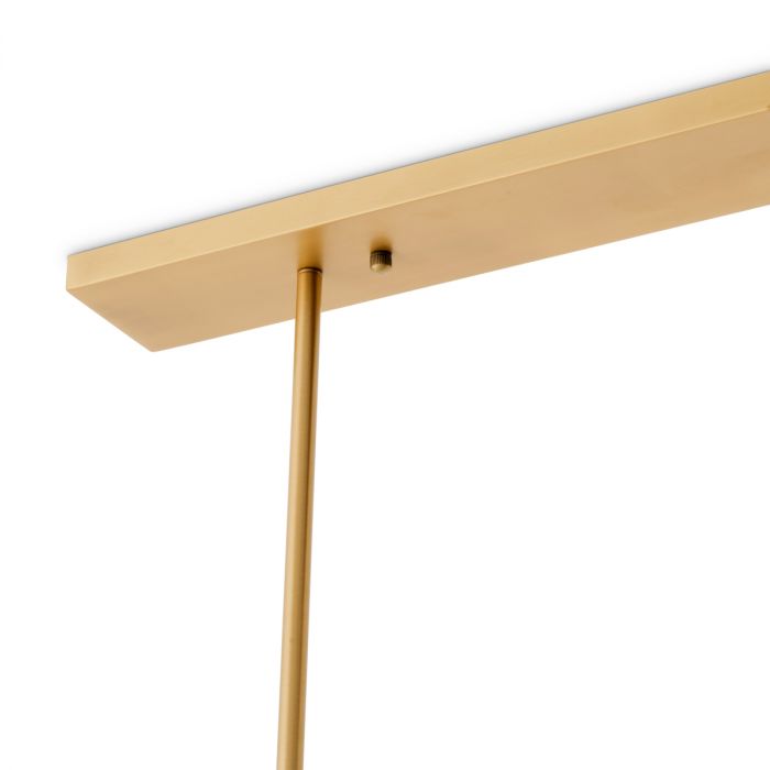 Chandelier Laurent rectangular antique brass finish