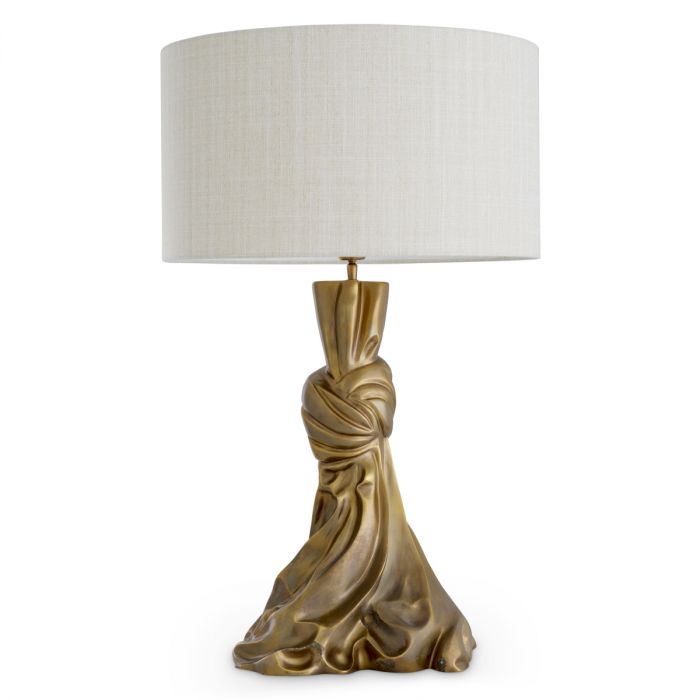 Table Lamp Banyan vintage brass finish incl shade