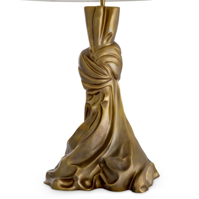 Table Lamp Banyan vintage brass finish incl shade