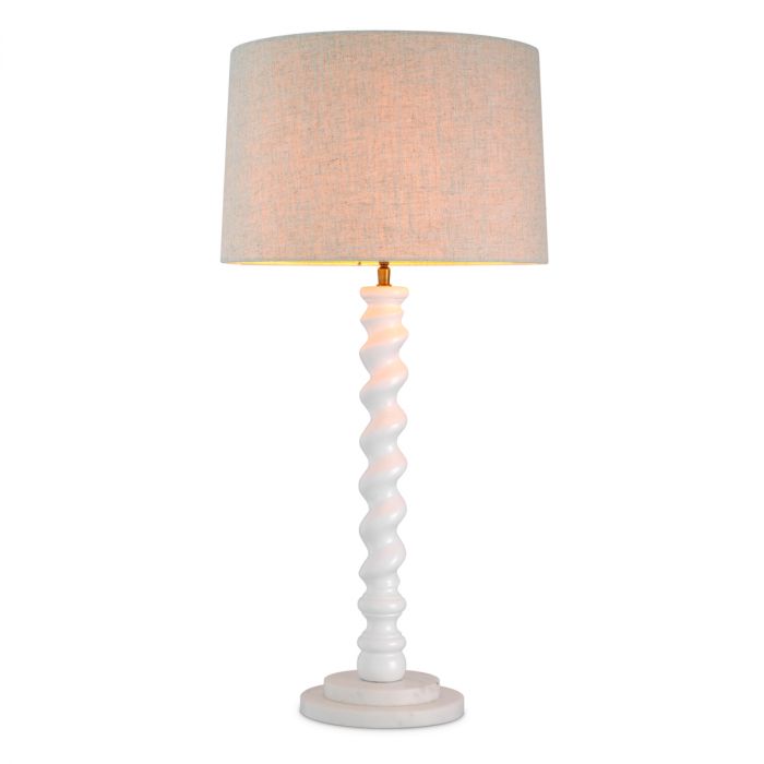 Table Lamp Massimo piano white finish incl shade