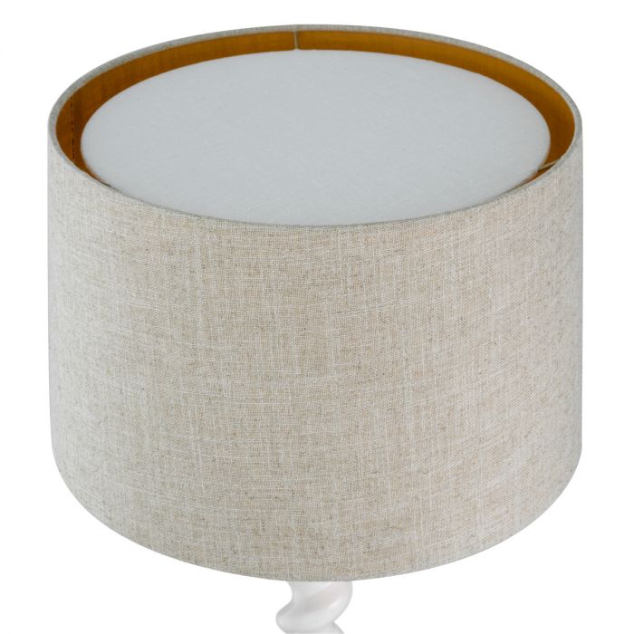 Table Lamp Massimo piano white finish incl shade