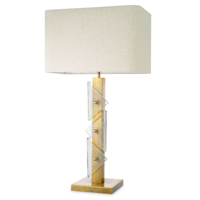 Table Lamp Mirabella vintage brass finish incl shade