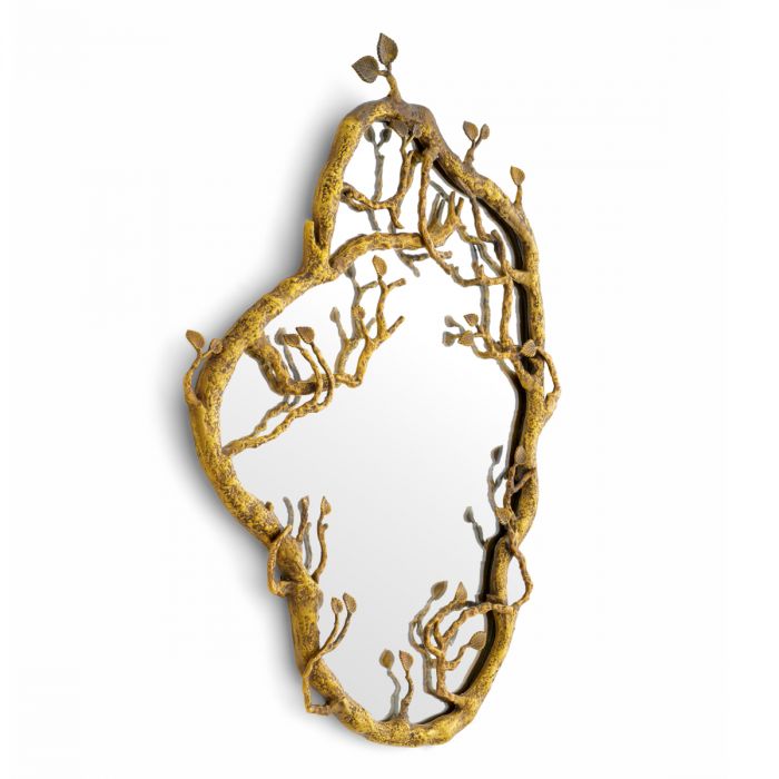 Mirror Fiora vintage brass finish