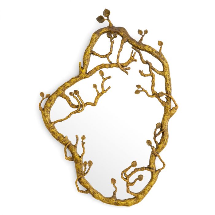 Mirror Fiora vintage brass finish