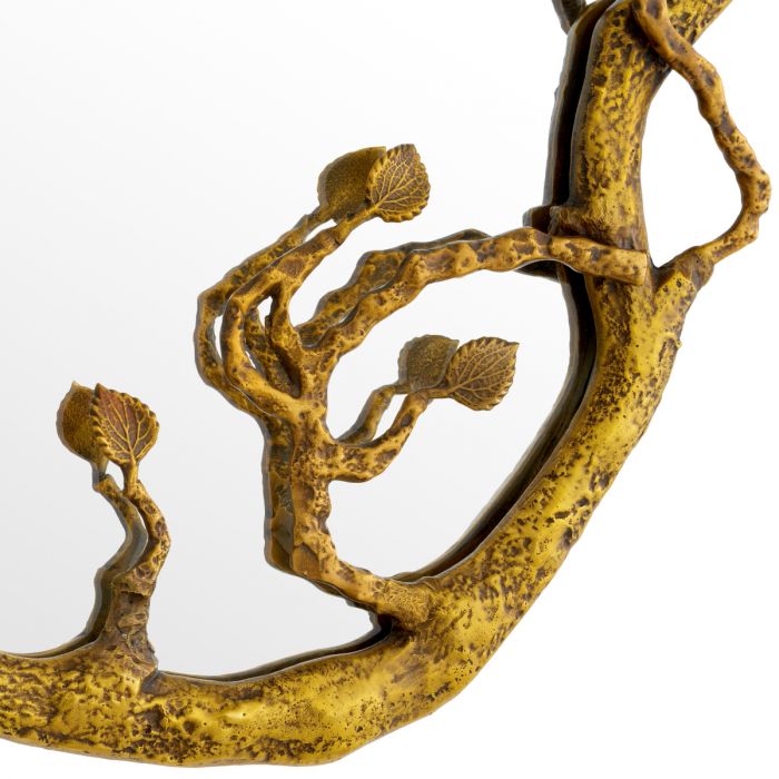 Mirror Fiora vintage brass finish