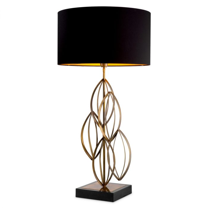 Table Lamp Bellamont vintage brass finish incl shade