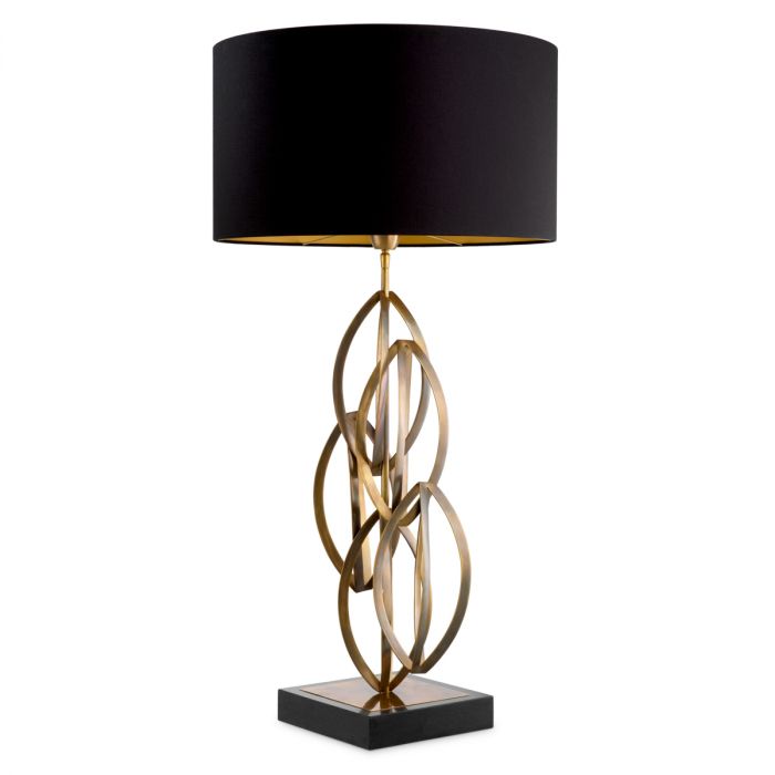 Table Lamp Bellamont vintage brass finish incl shade