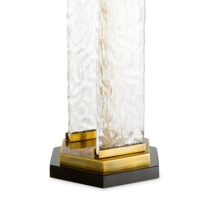 Table Lamp Harmonis vintage brass finish incl shade