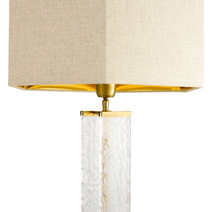 Table Lamp Harmonis vintage brass finish incl shade