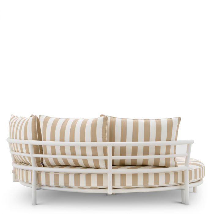 Outdoor Bed Laguno matte white florent beige
