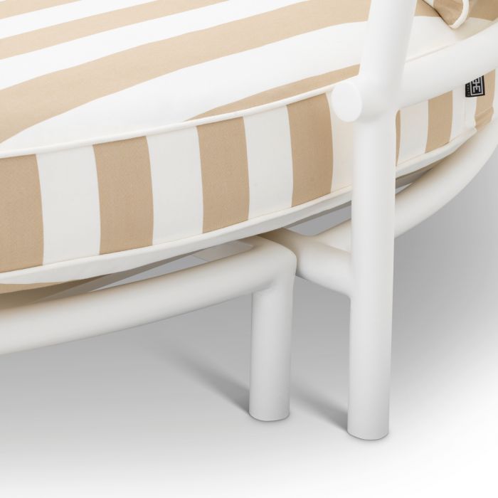 Outdoor Bed Laguno matte white florent beige