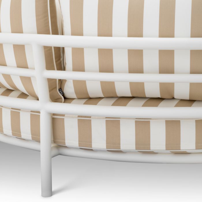Outdoor Bed Laguno matte white florent beige