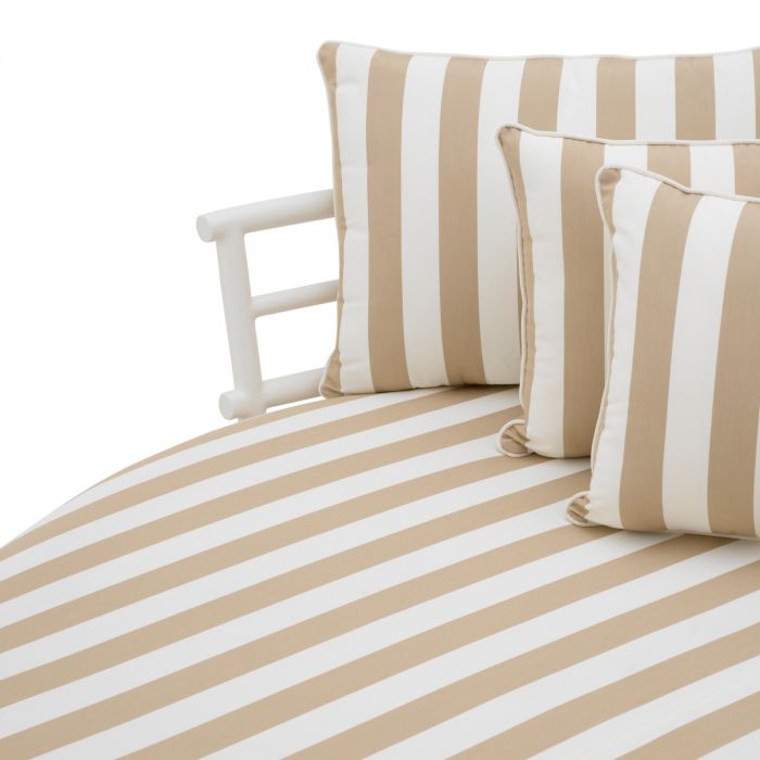 Outdoor Bed Laguno matte white florent beige