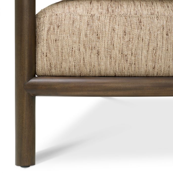 Chair Ombria mocha mahogany wood beckett beige