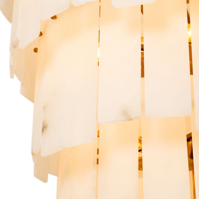 Chandelier Greyson XL antique brass finish alabaster