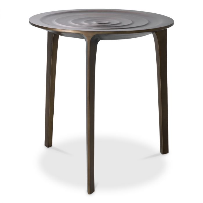 Side Table Granito bronze finish