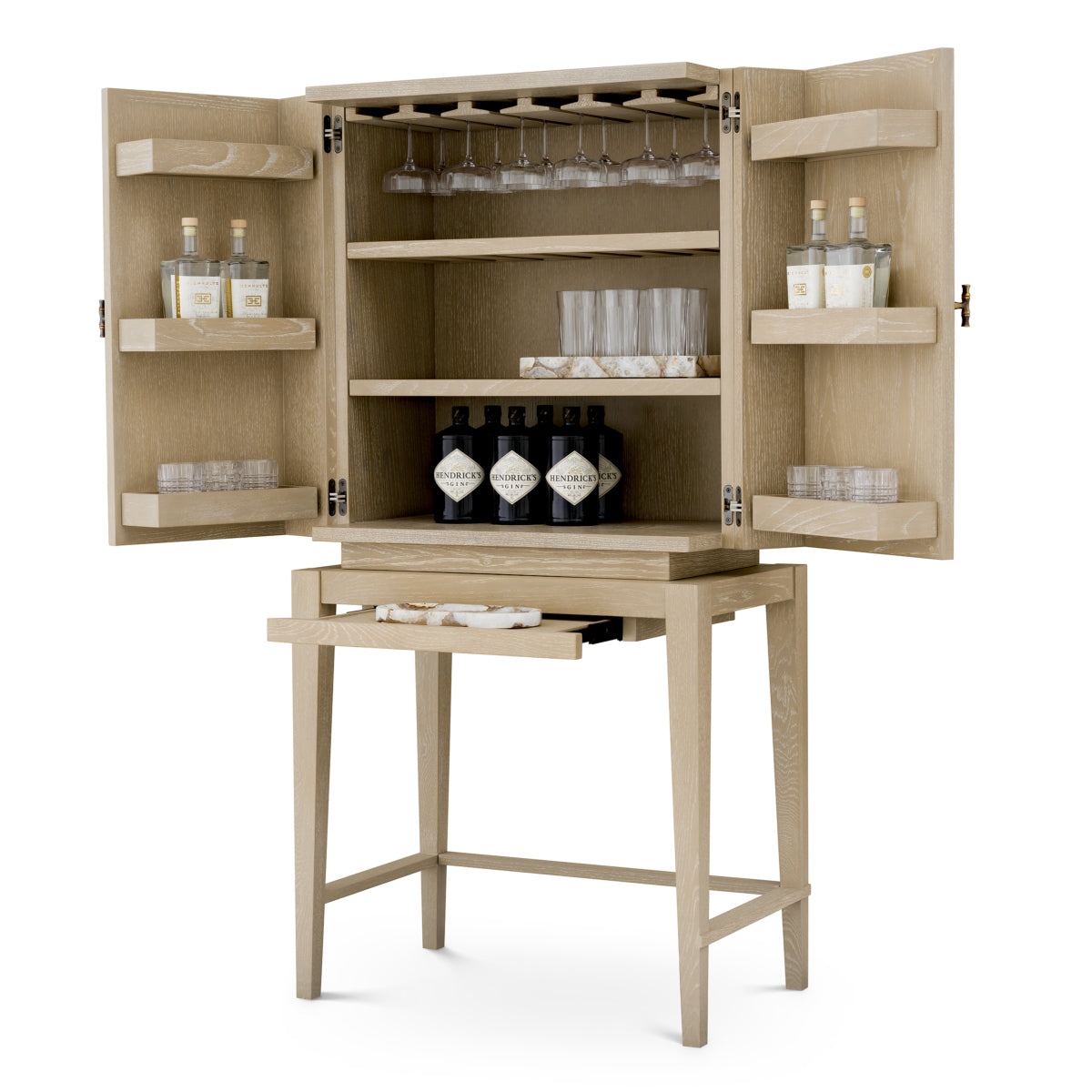 Oak 2-Door Bar Cabinet Borchard | Eichholtzmh.com 