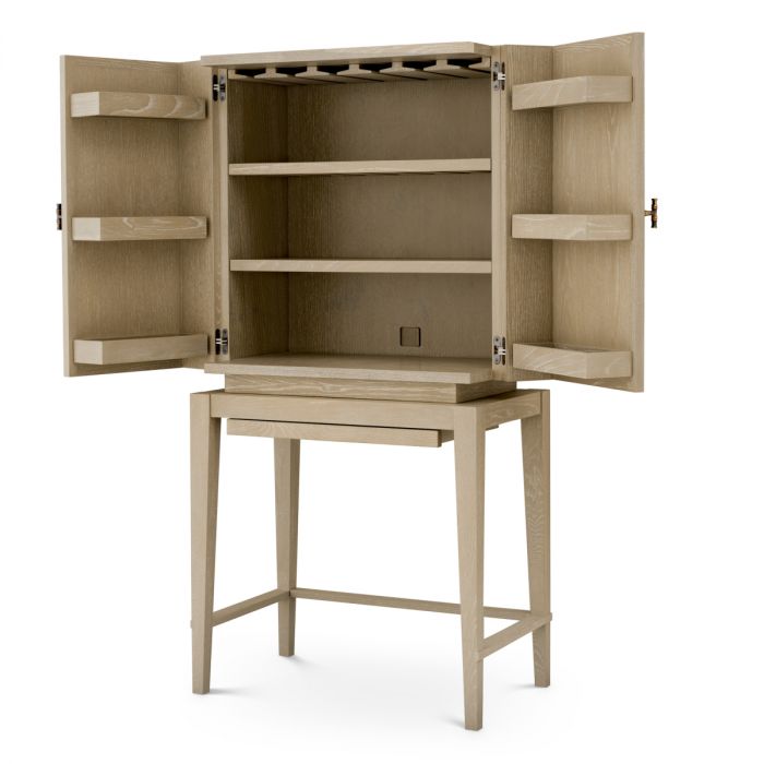 Bar Cabinet Borchard washed oak veneer