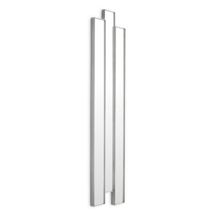 Mirror Novella brushed steel finish