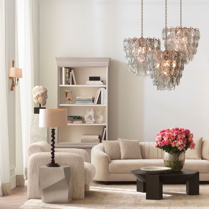 Side Table Ramiro brushed steel finish