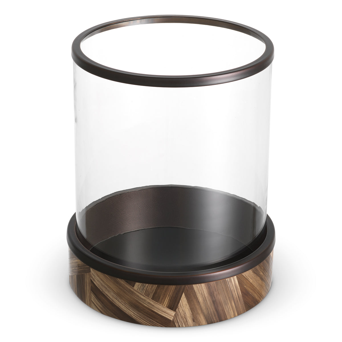 Brown Straw Marquetry Hurricane Harvard | Eichholtzmh.com