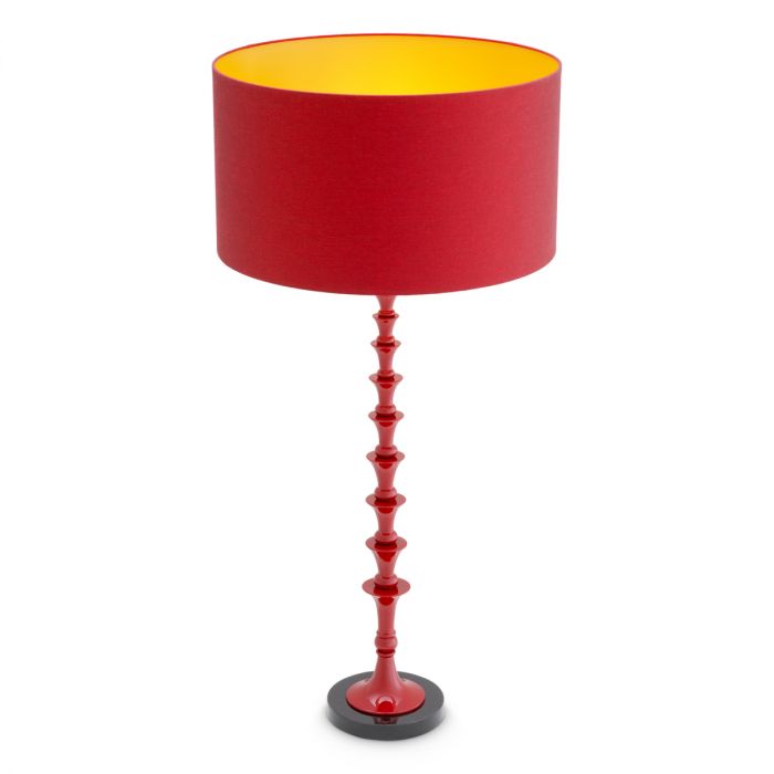 Table Lamp Arabella bordeaux red finish incl shade