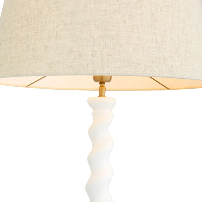 Floor Lamp Massimo piano white finish incl shade